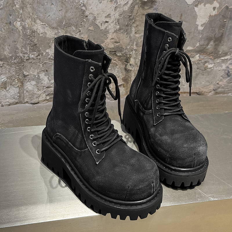 High Quality Retro Denim High  - Men'S Shoes Height Increase review and price