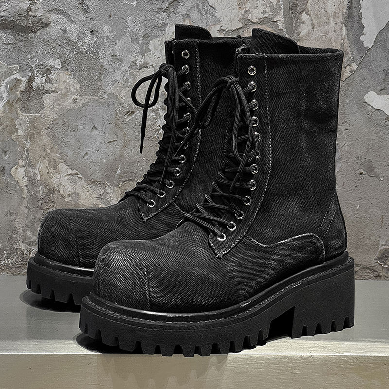 High Quality Retro Denim High  - Men'S Shoes Height Increase review and price