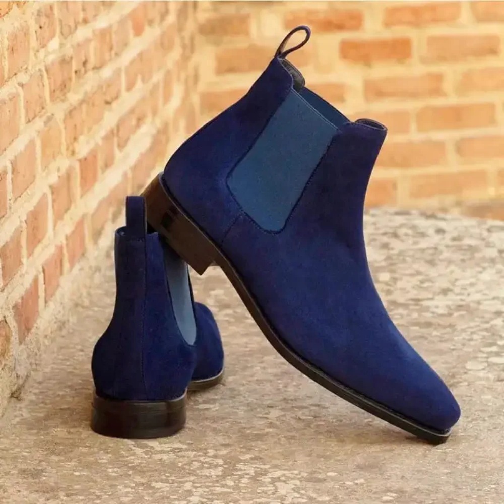Chelsea Boots Men Blue Faux Su - Chelsea Boots Suede review and price