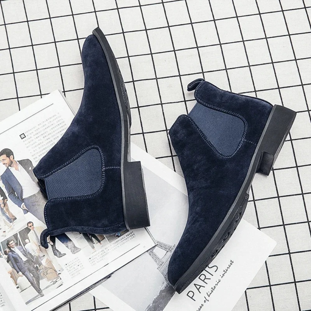 Chelsea Boots Men Blue Faux Su - Chelsea Boots Suede review and price