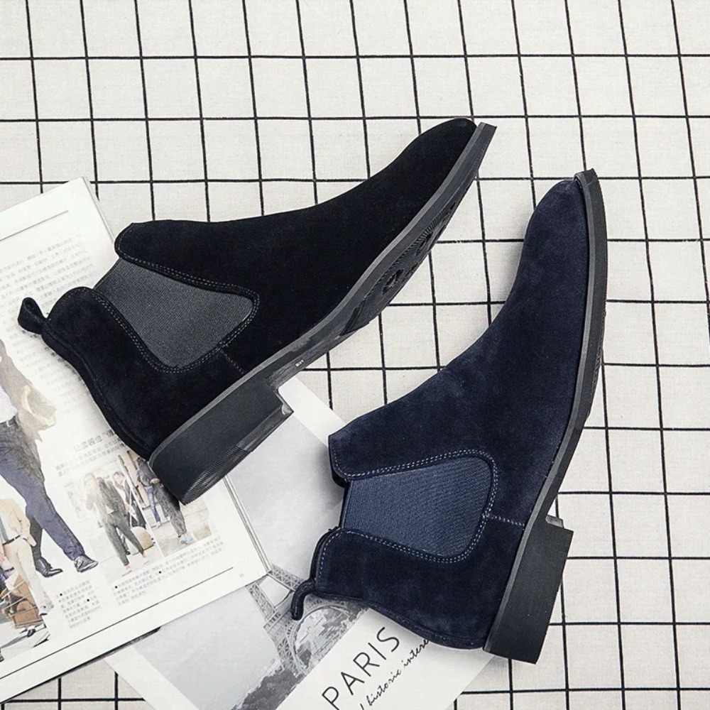 Chelsea Boots Men Blue Faux Su - Chelsea Boots Suede review and price
