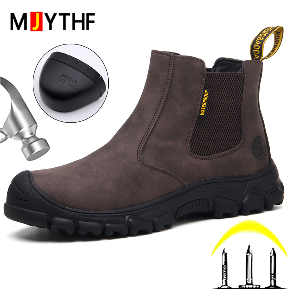 Waterproof Work Boots Men Punc - Chelsea Boots Suede review and price