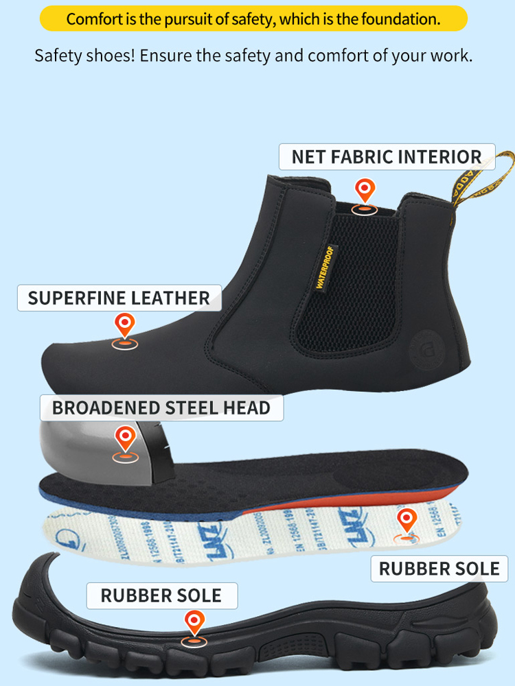 Waterproof Work Boots Men Punc - Chelsea Boots Suede review and price