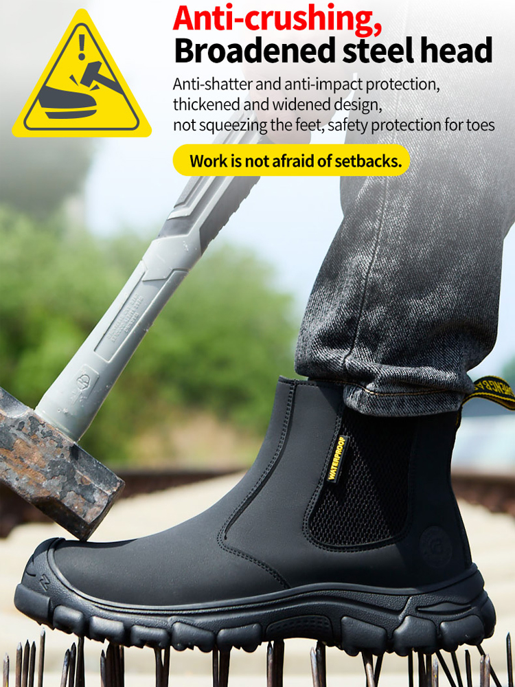 Waterproof Work Boots Men Punc - Chelsea Boots Suede review and price