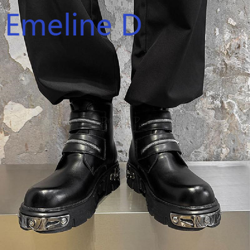 Dark Punk High Top Shoes Fashi - Men'S Shoes To Increase Height review and price
