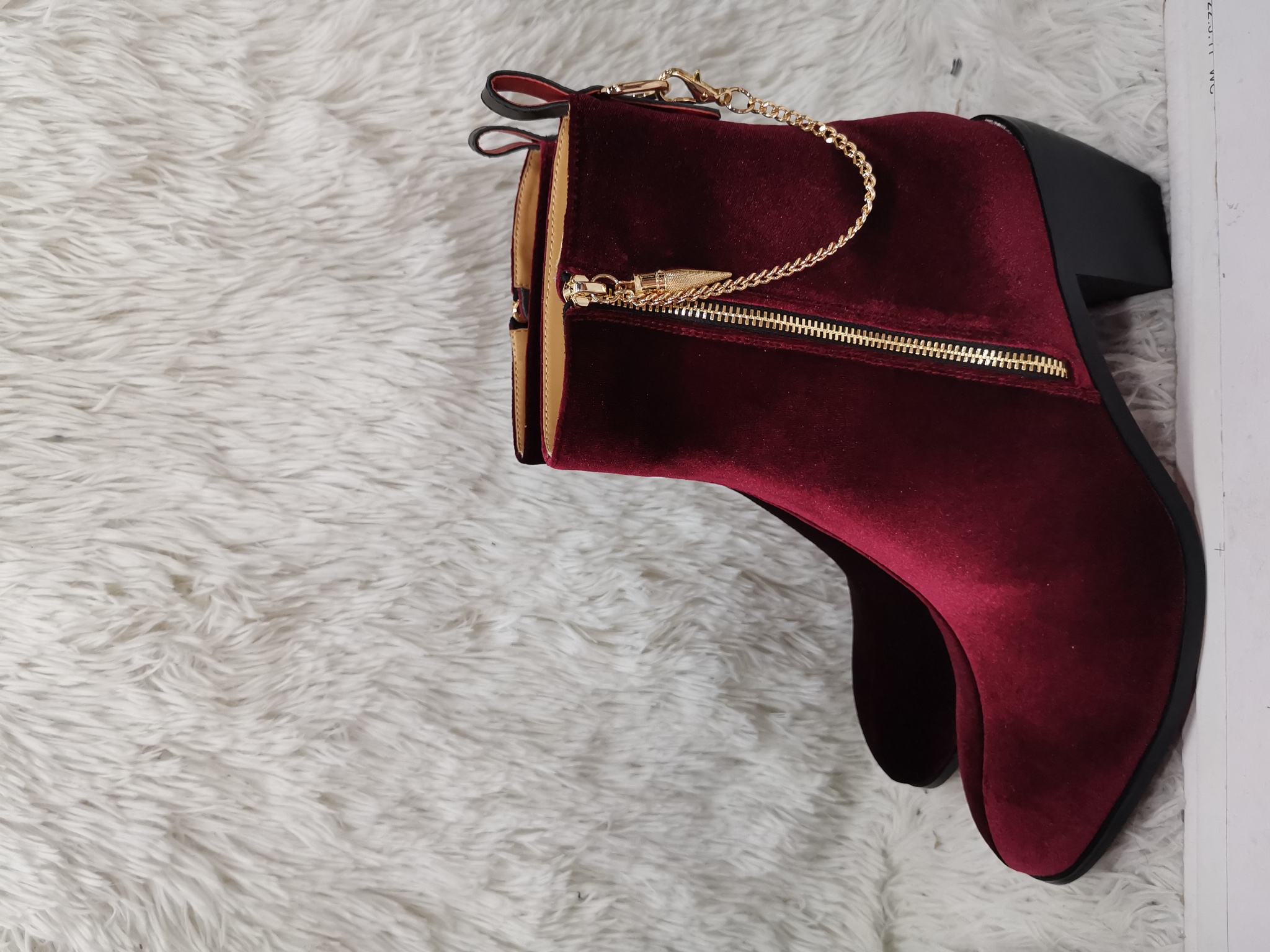 Suede Ankle Boots Gold Chain H - Chelsea Boots Suede review and price